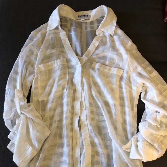 White sheer portofino top - Picture 1 of 2